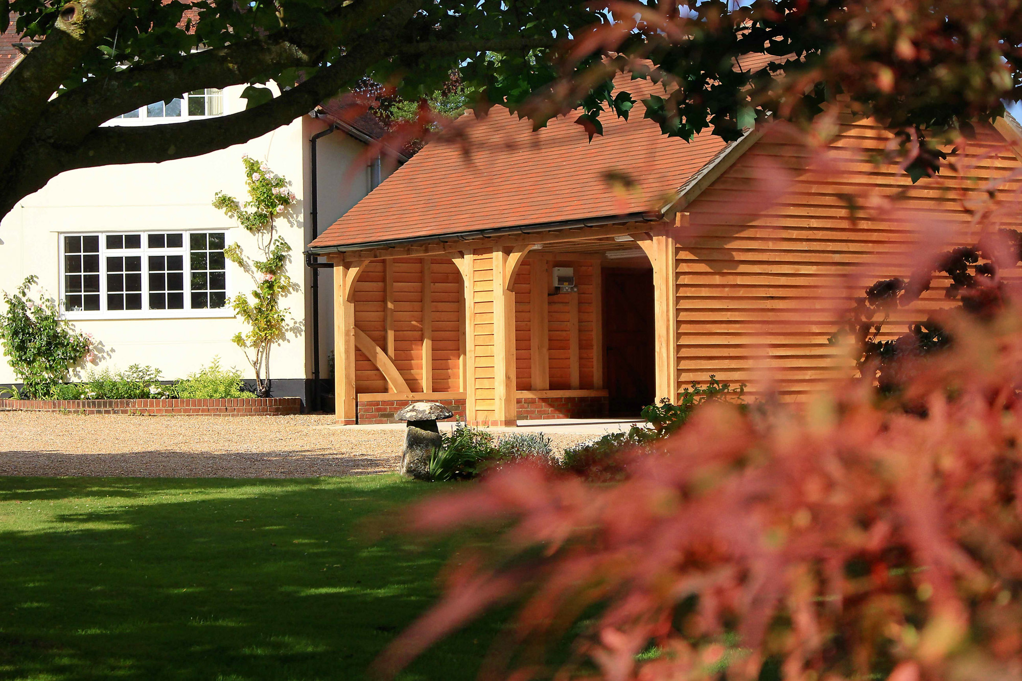 2 Bay Oak Framed Garage_